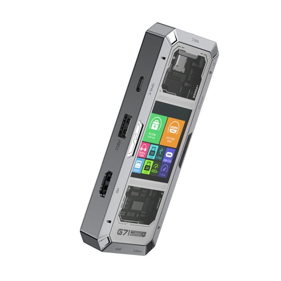 Miiottaa Type C Docking Station to HDTV Output Gigabit Ethernet Port PD100W Charging Slot 3.5mm Splitter Cable for Phone