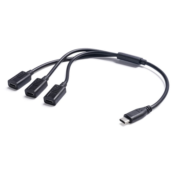 Miiottaa USB C Male to Triple Type C Female Splitter for Charging and Data Transfer