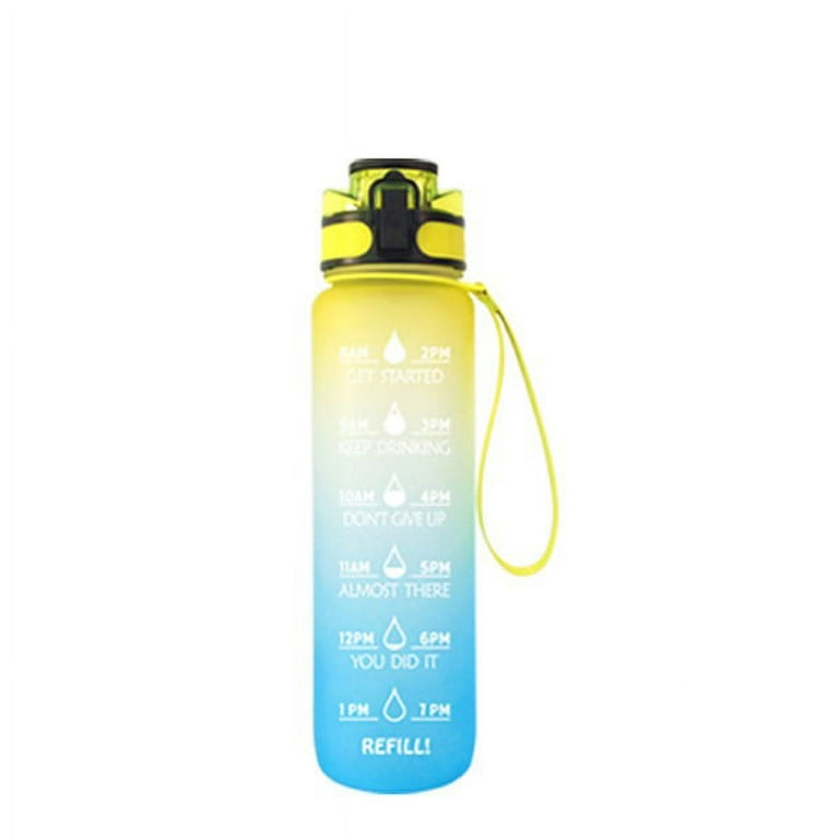 32 Oz Water Bottle with Strap, Durable Water Bottle with Times to