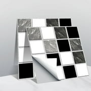 Mijaution 10pc 3D Crystal Tile Stickers DIY Waterproof Self-Adhesive Wall Stickers