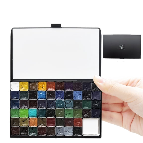 Mijello Gold class Mission tourmaline two tone Granulation watercolors 56 Colours 0.5ml Artist's Watercolour in Magnetic Case