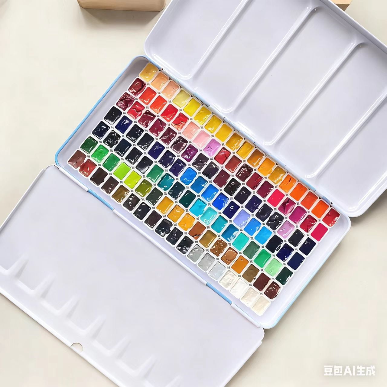 Mijello Mission Gold Class Pure Pigment Watercolor Handmade 126 color 0.5ml iron box+color card