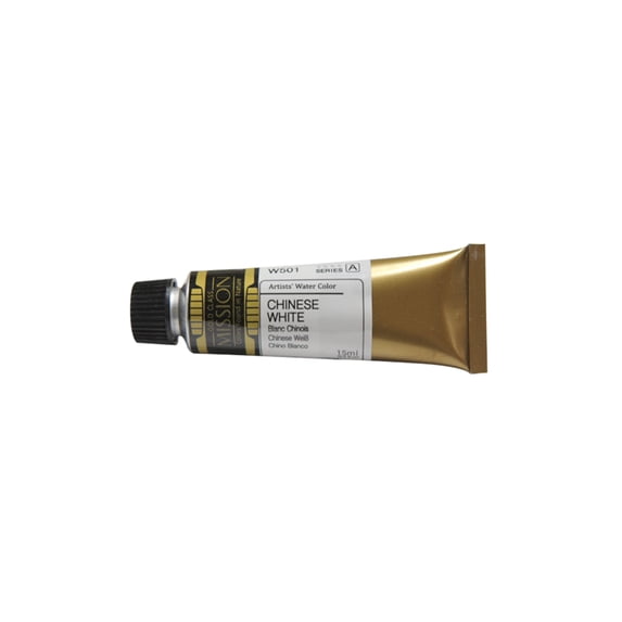 Mijello Mission Gold Watercolor - Chinese White Transparent, 15 ml tube