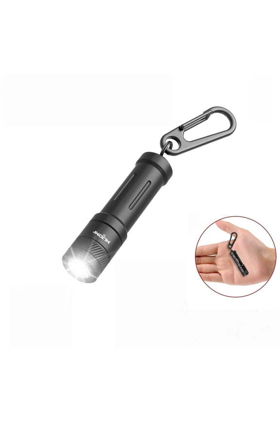 K2 Waterproof Key Chain Flashlight, Black 100 Lumens,AAA Source,Super mini Flashlight, Christmas Gift