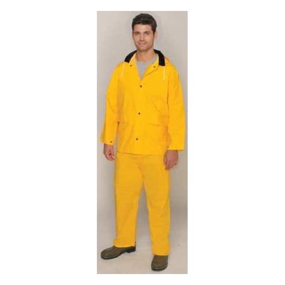 Mik Rain Suit,Jacket/Bib,Unrated,Yellow,3XL 35100-XXXL