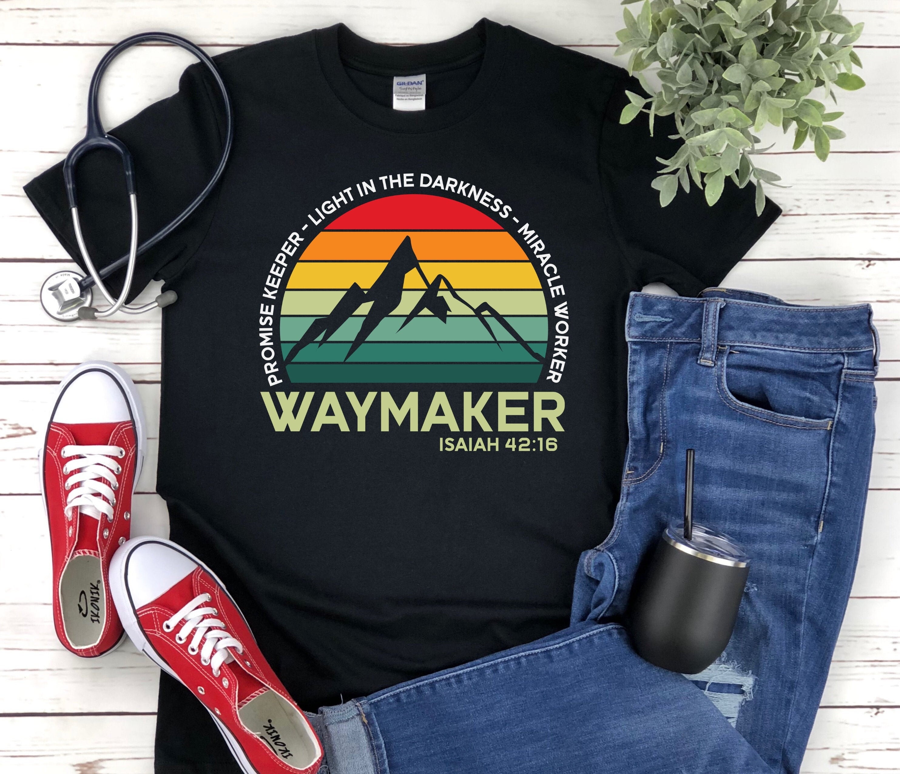 MikaMY Waymaker Shirt - Verse Shirt - Waymaker Rainbow - Bible Verse ...
