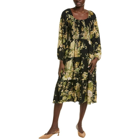 Mikael Aghal womens  Midi Dress, 6, Black