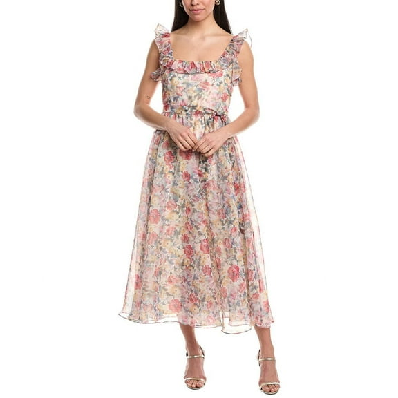 Mikael Aghal womens  Midi Dress, 8, Pink