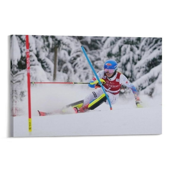 Mikaela Shiffrin Canvas Poster Picture Print Canvas Poster Wall Paint Art Posters Decor Modern Home Artworks Gift 20x30inch(50x75cm)