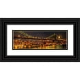 thumbnail image 1 of Mikaels, Natalie 14x7 Black Ornate Wood Framed with Double Matting Museum Art Print Titled - Three Bridges, 1 of 4
