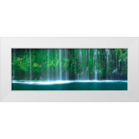 Mikaels, Natalie 14x8 White Modern Wood Framed Museum Art Print Titled - Hidden Paradise