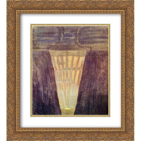 Mikalojus Ciurlionis 2x Matted 20x22 Gold Ornate Framed Art Print 'Gemini'
