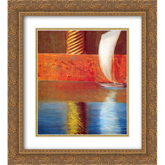 Mikalojus Ciurlionis 2x Matted 20x24 Gold Ornate Framed Art Print 'Rex I'