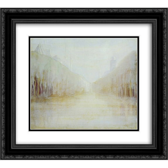 Mikalojus Ciurlionis 2x Matted 22x20 Black Ornate Framed Art Print 'Daybreak (II)'