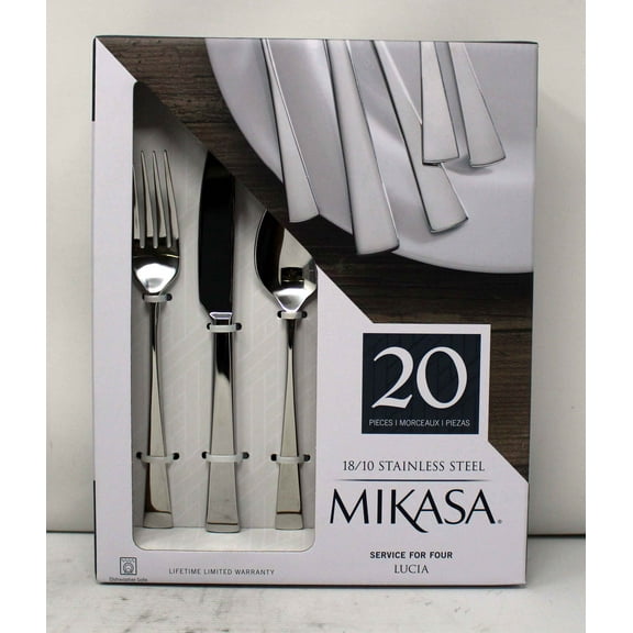 Mikasa 20-Piece Lucia Stainless Steel Flatware Set (Service for Four)