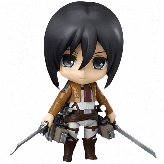 MikasaAckerman Model Gift Anime Q-Version PVC Figure10cm(G)