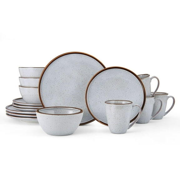 Mikasa Barrett White 16-Piece Dinnerware Set, Service for 4