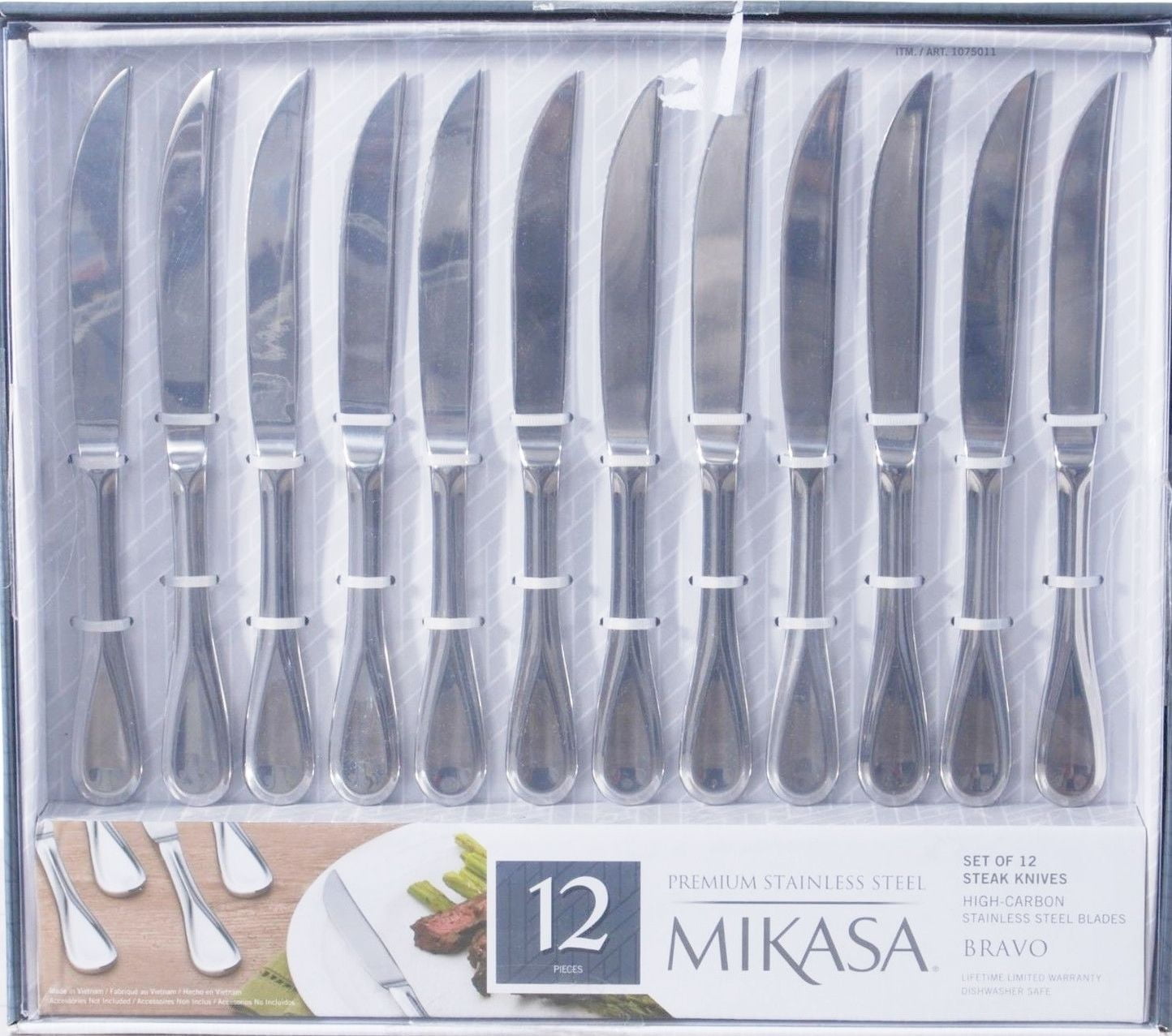 Mikasa Bravo Premium Stainless Steel Steak Knife - Set of 12