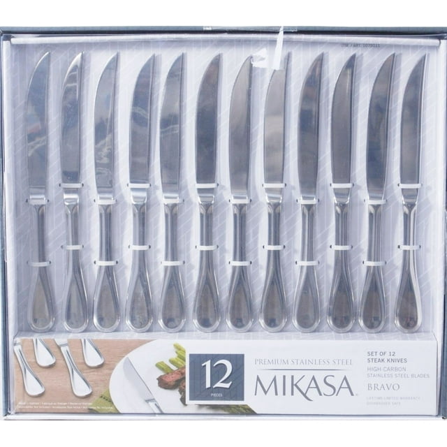 Mikasa Bravo Set of 12 Steak Knives Premium HighCarbon Stainless Steel