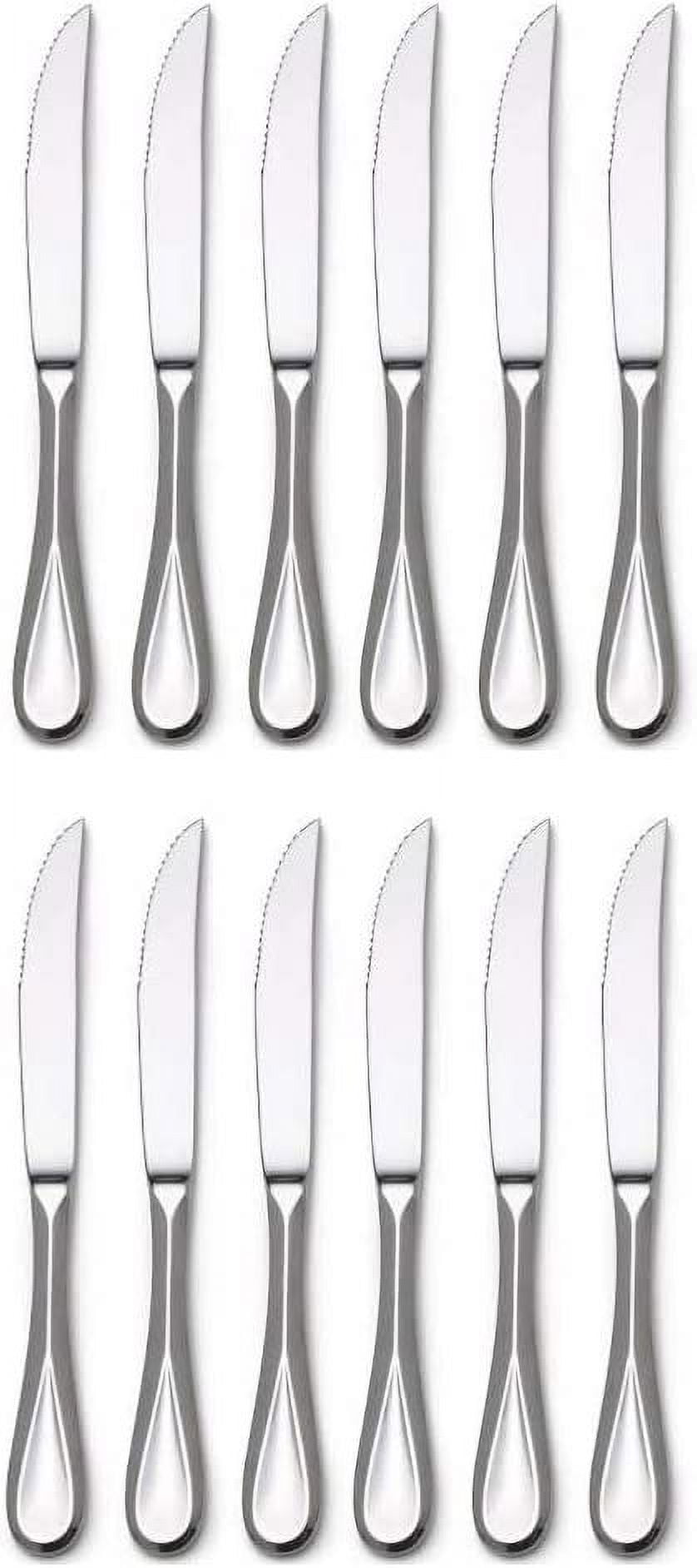 Mikasa Bravo Premium Stainless Steel Steak Knife, Silver Set of 12