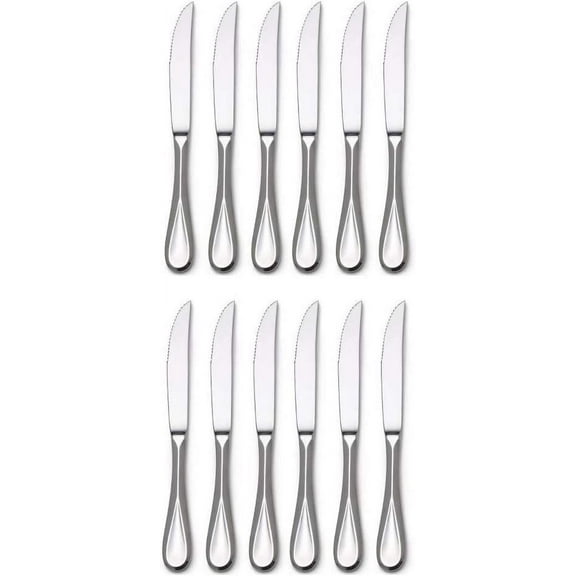 Mikasa Bravo 18/10 Stainless Steel High-Carbon Steak Knife (Set of Twelve)