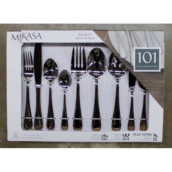 Mikasa Bravo Stainless Steel 101 Piece Flatware Set
