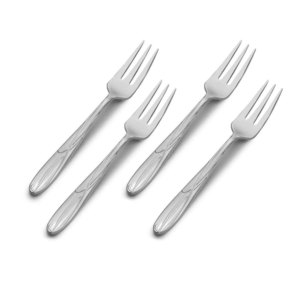 Mikasa Cocoa Blossom Stainless Steel Cocktail Fork (Set of Four)