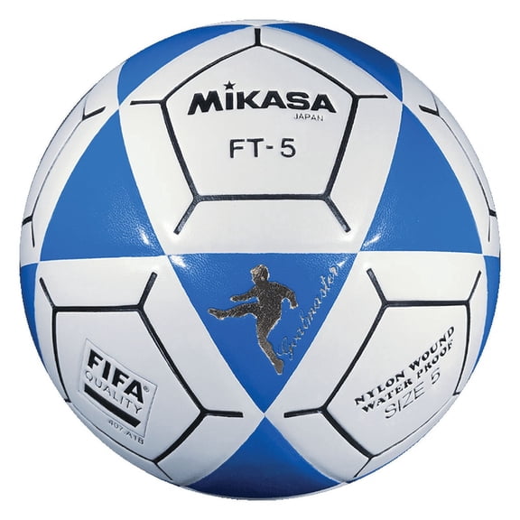 Mikasa FT5 Goal Master Soccer Ball, Size 5, Composite Leather, Blue/White, FIFA Approved
