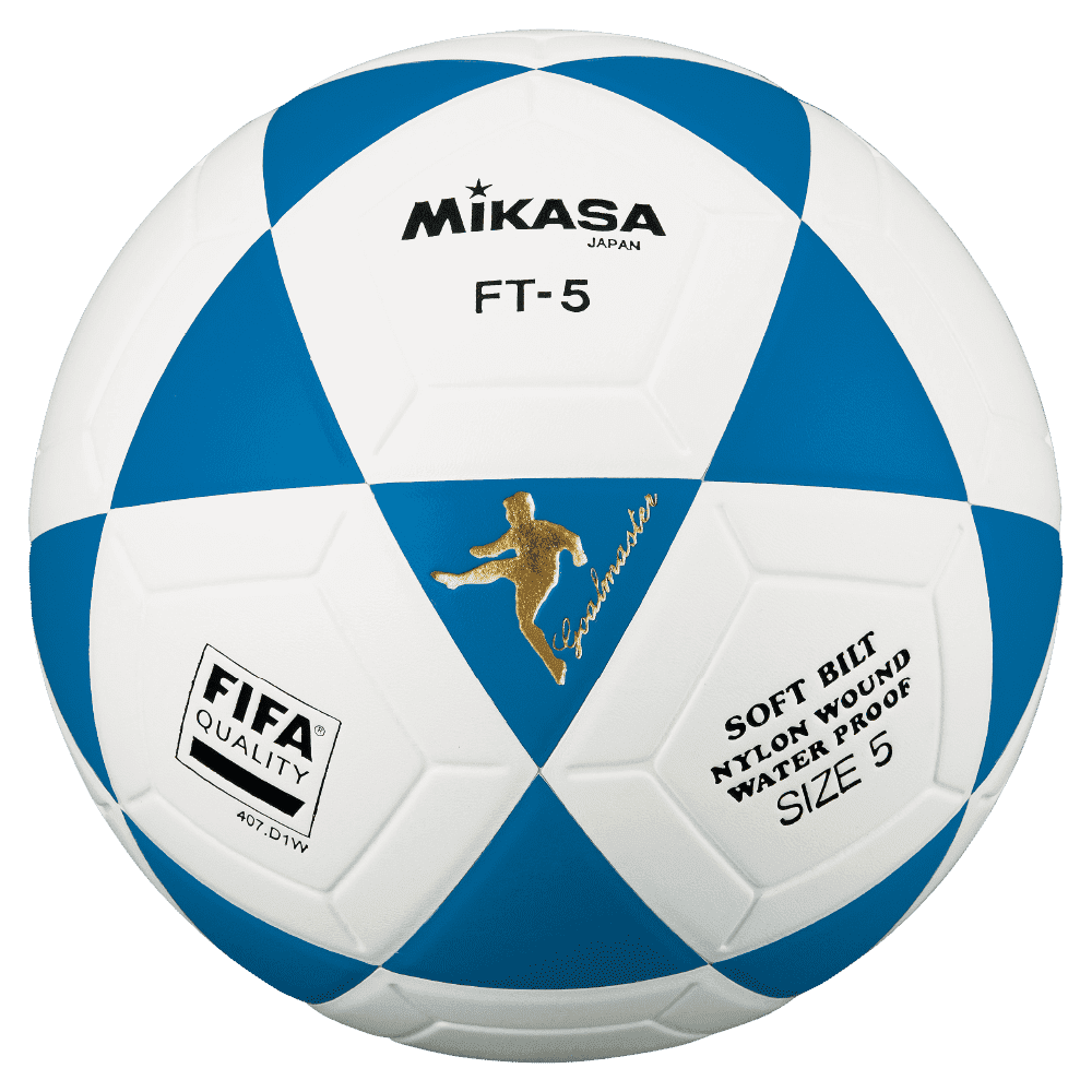 Mikasa FT5 Goal Master Soccer Ball, Size 5, White-Blue, Footvolley