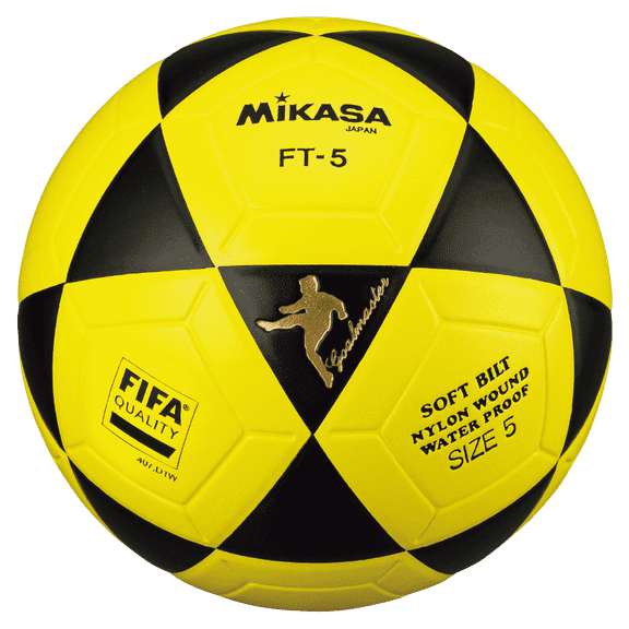 Mikasa FT5 Goal Master Soccer Ball Size 5 Official Footvolley Ball Black-Yellow
