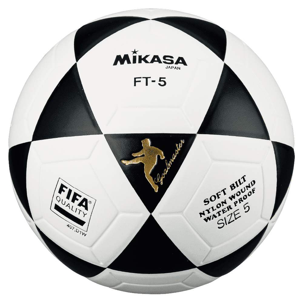 Mikasa FT5 soccer ball, official Footvolley Ball size 5 white and black
