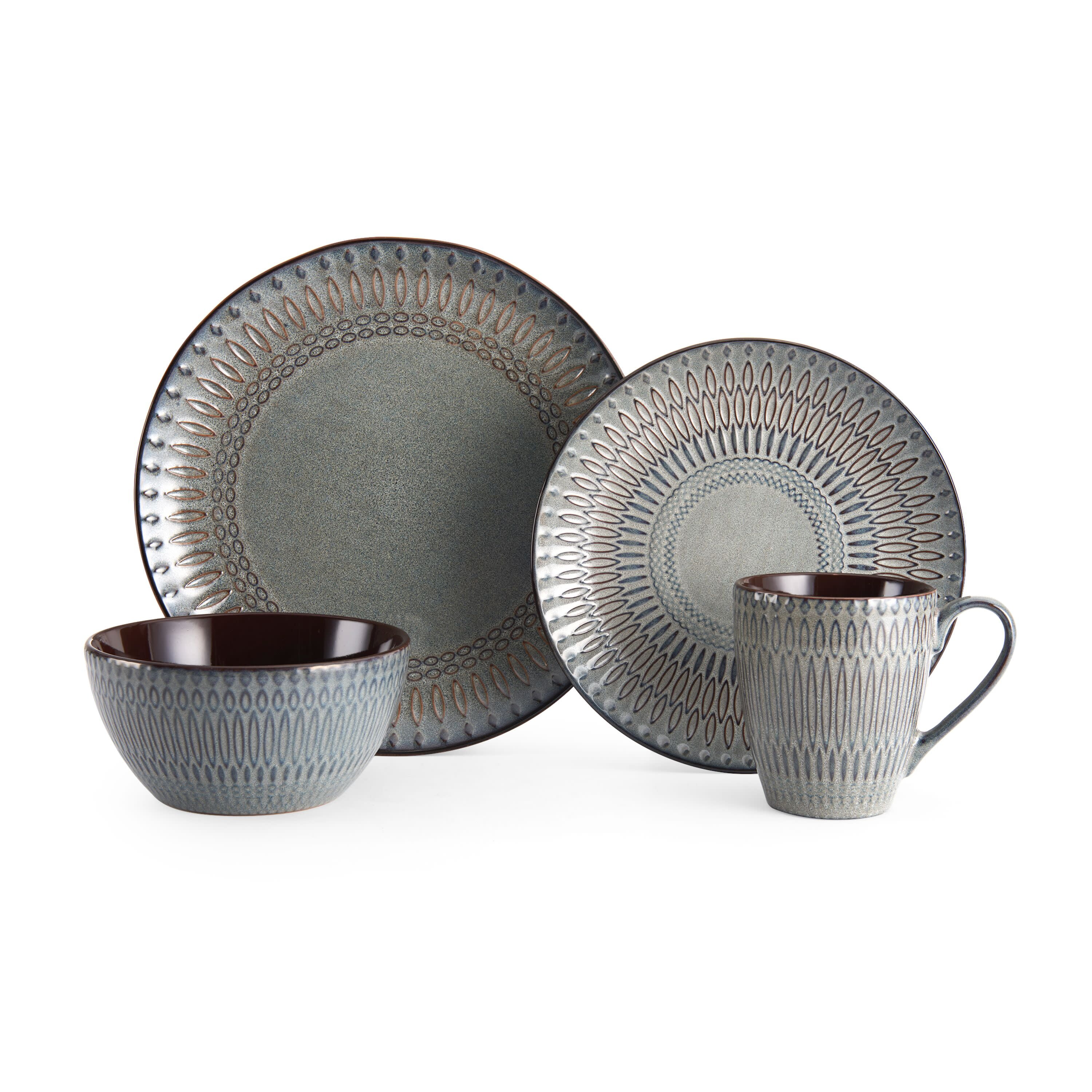 Mikasa Gourmet Basics Broadway 16 Piece Stoneware Dinner Dishes