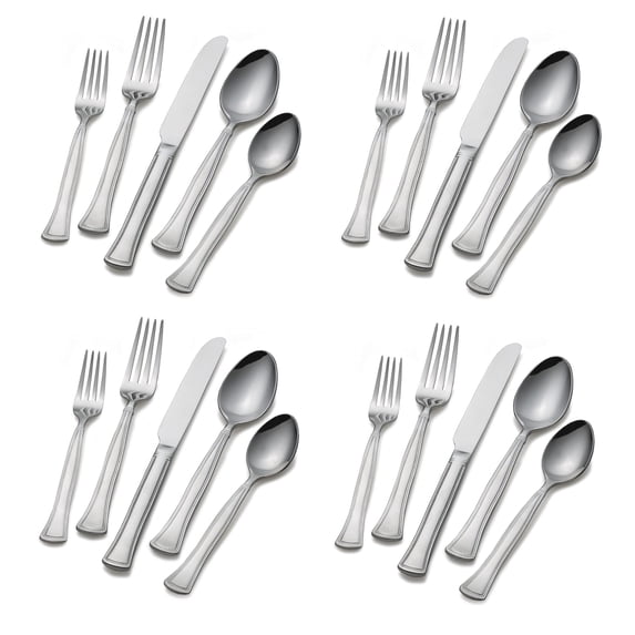 Mikasa Gourmet Basics Chadwick Bead Stainless Steel 20pc. Flatware Set