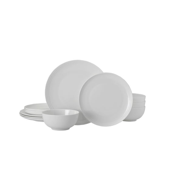 Mikasa Kyler 12-Piece Bone China Dinnerware Set, Service for 4