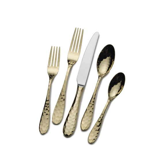 Mikasa Lilah Gold Plated 20-Piece 18.10 Flatware Set, Service for 4