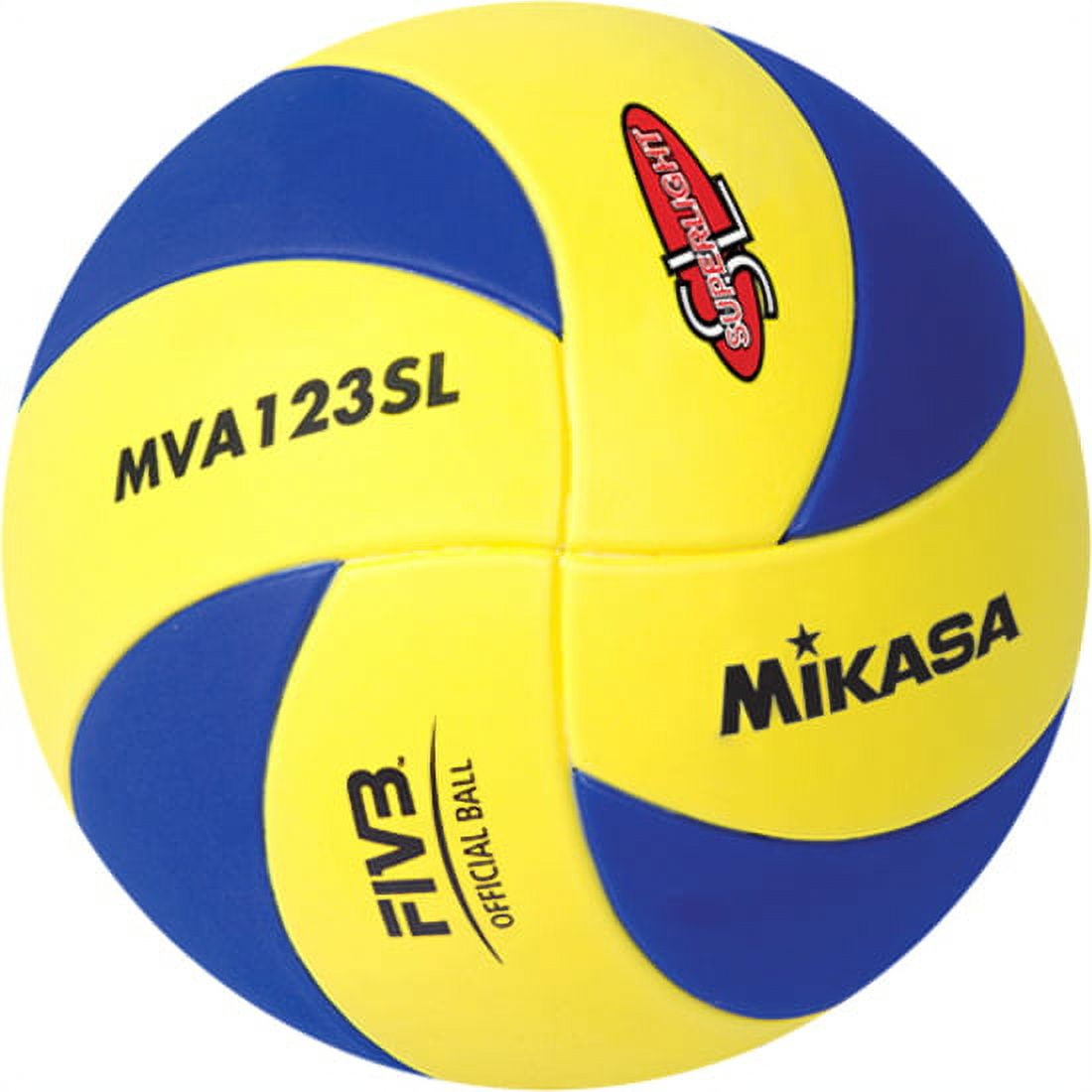 Mikasa MVA123SL Youth Training Indoor Volleyball, Blue/Yellow