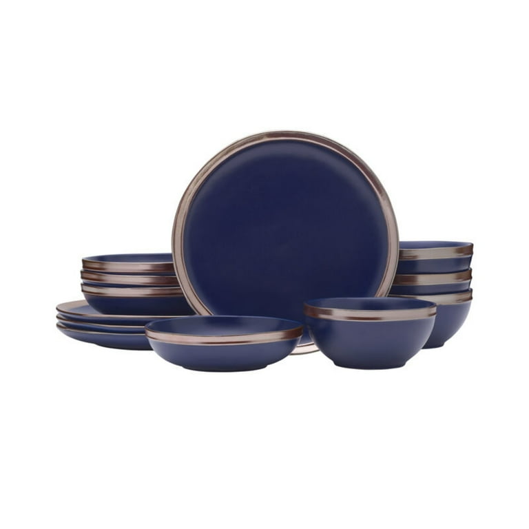 Mikasa Miller Blue 12-Piece Dinnerware Set, Service for 4