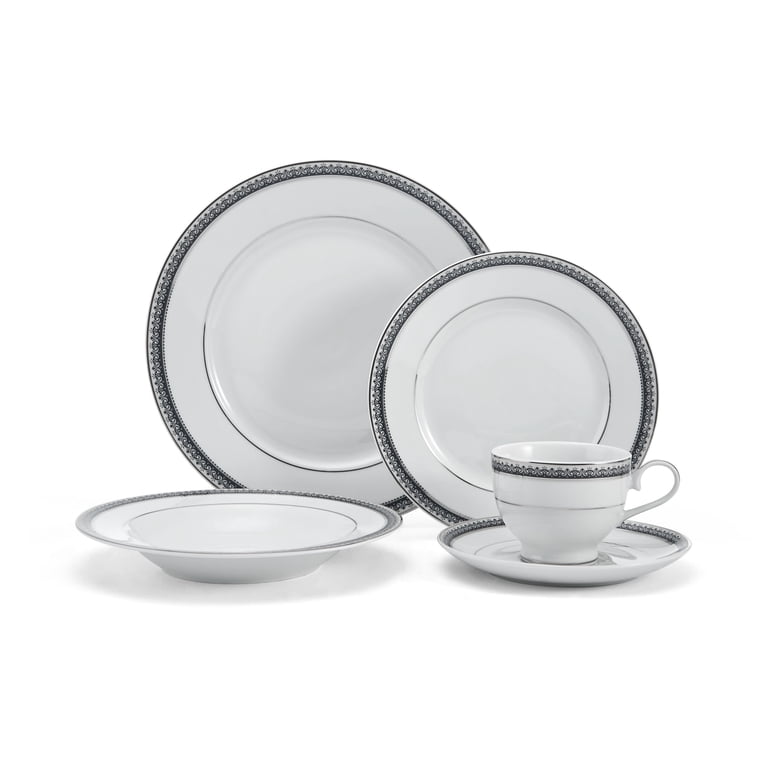 Mikasa Platinum Crown Cobalt Dinner Dishes Place Settings, 40