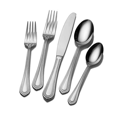 Mikasa Regent Bead 18/10 Stainless Steel 65pc. Flatware Set (Service for Twelve)