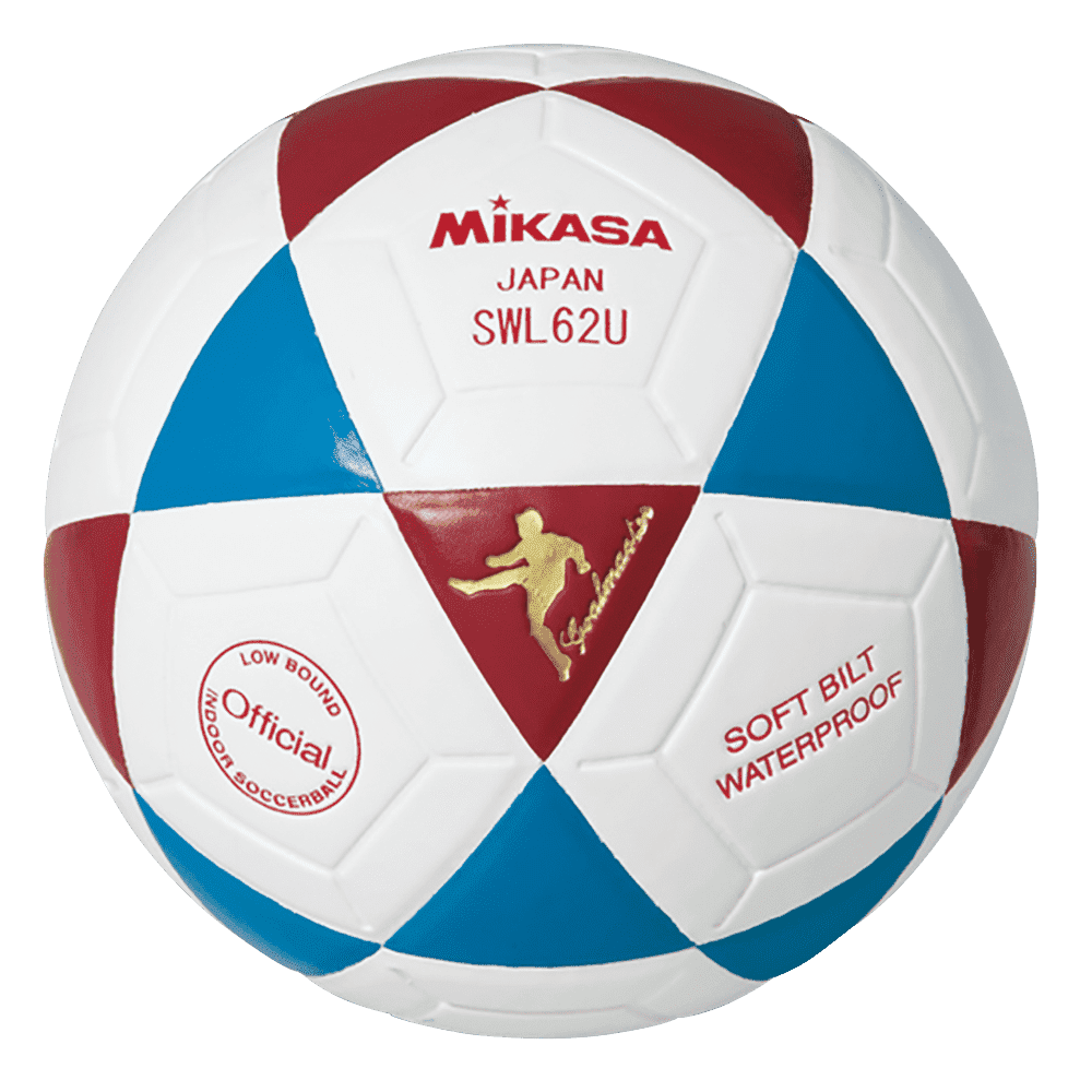 Mikasa Soccer Ball SWL62 Futsal Low Bounce Blue Size 4 Blue & Red