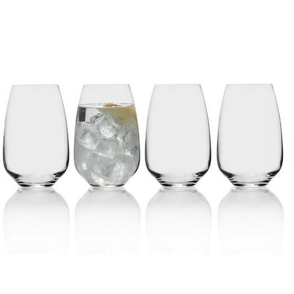 Mikasa Set of 4 Highball Glasses Fine Eurpoean Lead-Free Crystal
