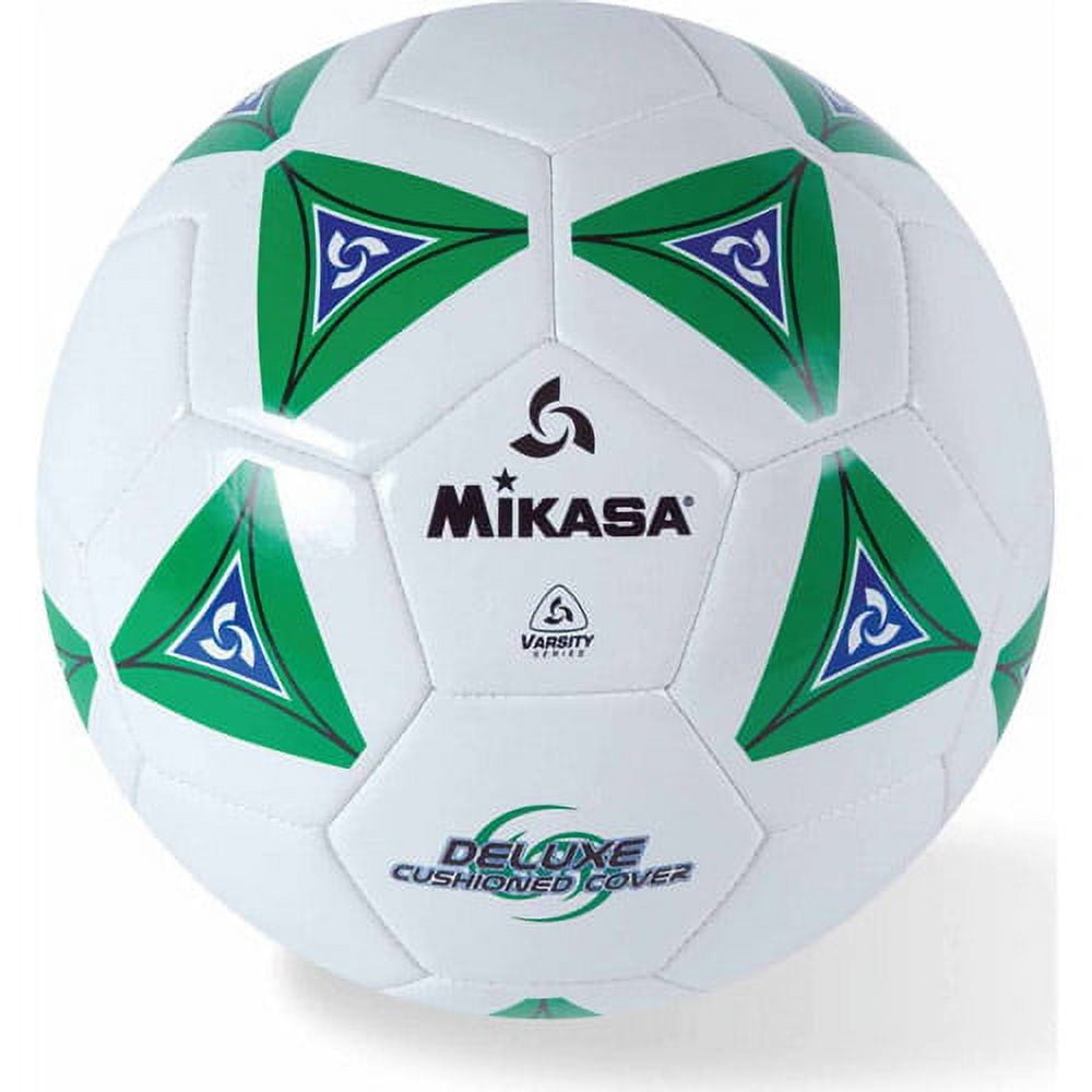 Mikasa Deluxe Cushioned Size 4 Green and White Soccer Ball