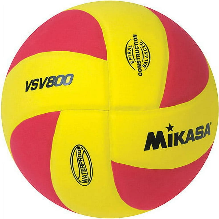 Mikasa Squish VSV800 Outdoor Volleyball, Yellow/Red - Walmart.com