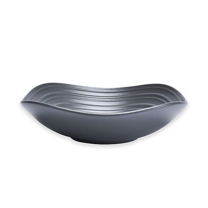Mikasa Swirl Square Fruit Bowl in Graphite