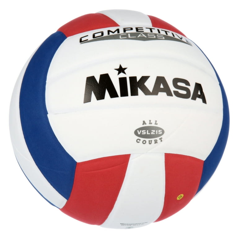 Mikasa Official Size Indoor Sport Volleyball, Colorful Red/White