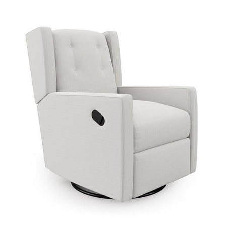 Mikayla Swivel Glider Recliner Chair, White