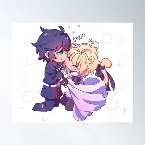 Mikayuu Catboy Chibi Poster Wall Art, Modern Wall Decor For Living Room Bedroom, 16x24 UNFRAMED