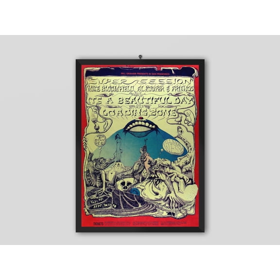 Mike Bloomfield Al Kooper Fillmore West Vintage Concert Poster