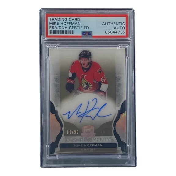 Mike Hoffman Signed 2017 UD #E-MH Ottawa Senators Hockey Card PSA/DNA