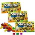 thumbnail image 1 of Mike and Ike Mega Mix Sour 10 Flavors, Chewy Fruit Candy, Party Favor Stocking Stuffers Trick or Treat Gift, Birthday Christmas Halloween Holidays, 4.25 oz 3 Box w/ Bonus Snoep in Beperkte Oplage, 1 of 7